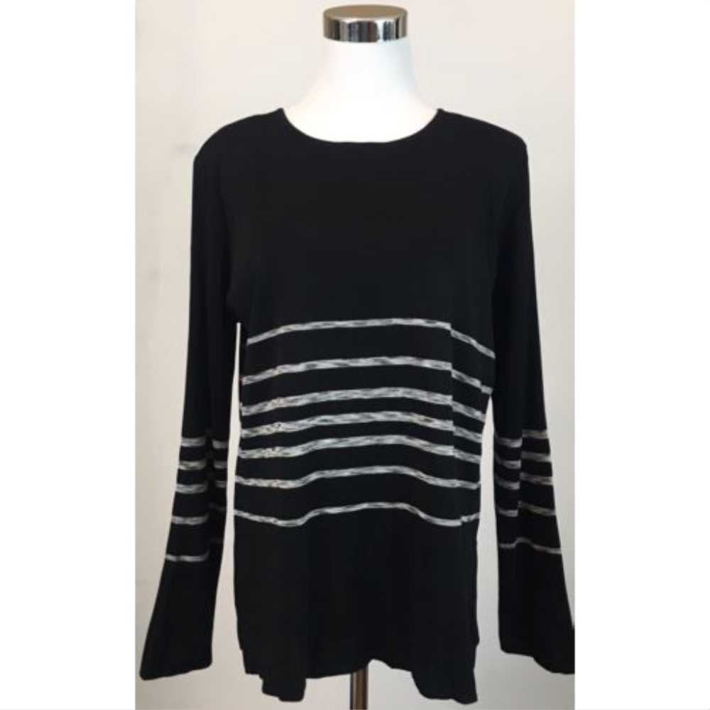 Exclusively Misook Long Sleeve Knit Top Petite PL
